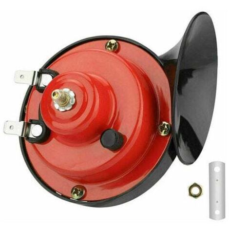 Clacson per auto da 135 dB per camion, 1 paio di clacson elettrici universali impermeabili, tweeter ad aria rossi, clacson per bassi con staffa in metallo per auto da 12 V, moto, ecc.