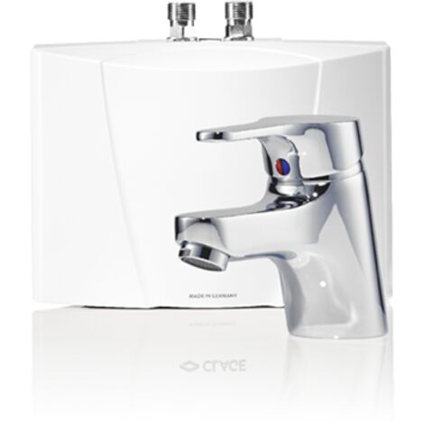CLAGE M-END, chauffe-eau instantané électrique petit modèle avec robinet de lavabo non résistant à la pression, hydraulique, 3.5 kW / 230 V, 1500-17243