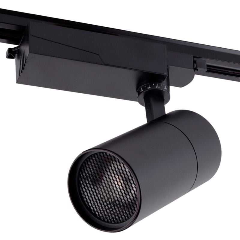 Spot led sur Rail 30W 2700Lm CRI90 4200ºK Monophasé 40 000H Anti-éblouissant [HO-FC-30W-AD-BW]