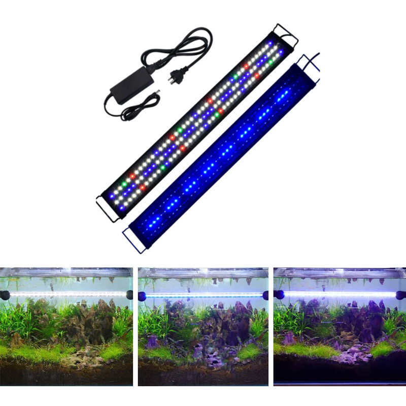 Wyctin - Hofuton Éclairages, led Eclairage Aquarium, 90cm, 2 Modes Lampe led Aquarium pour Aquarium d'eau Douce, Noir