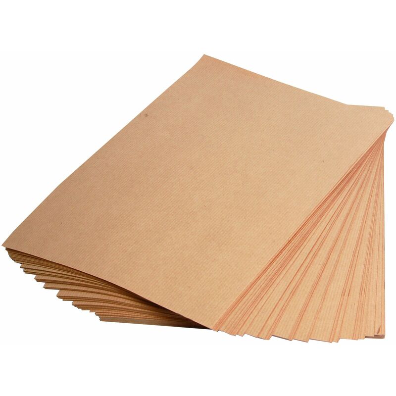 Image of Clairefontaine - 975006C Confezione carta Kraft - 25 Fogli di carta Kraft Vergata Marrone 70x100 cm 120g - Carta Double Face per lo schizzo e il
