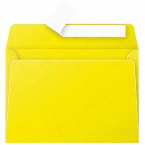 CLAIREFONTAINE Briefumschlag Clairefontaine Pollen® DIN C6 162 x 114 mm (B x H) ohne Fenster 120g/m² mitHaftklebung Papier sonne 20 St./Pack.
