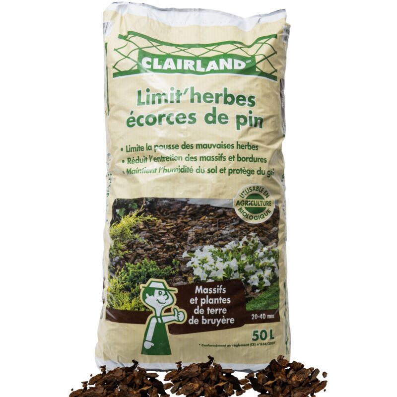Écorces de pin 20/40 en sac de 50 litres