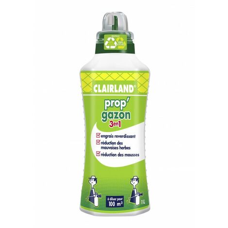 Clairland - Engrais Gazon liquide PROP'GAZON 3 en 1 - concentré 1 L