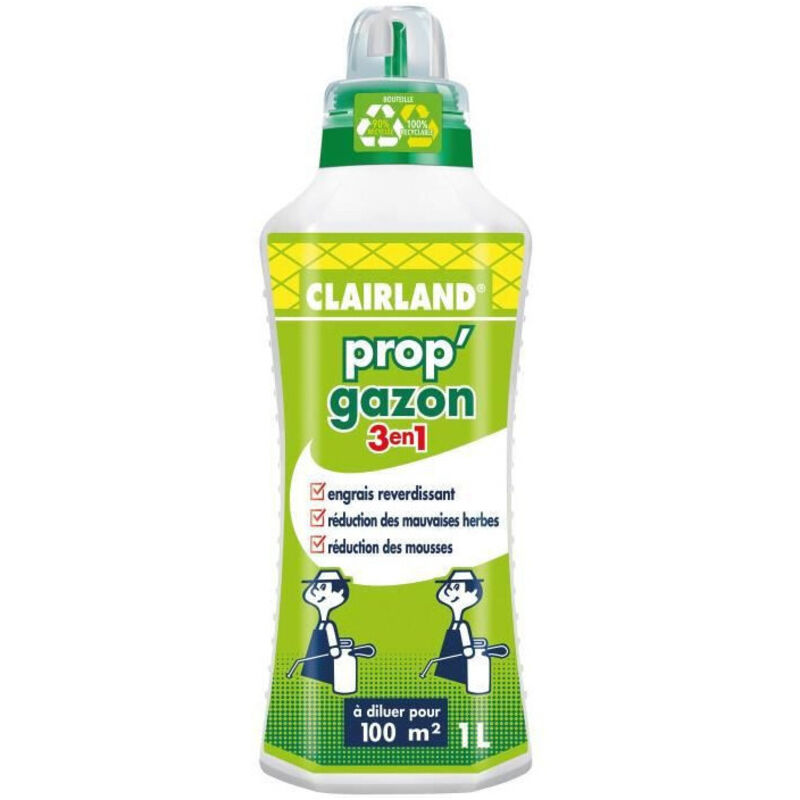 Engrais prop' gazon 3 en 1 concentré 1l /nc - Clairland