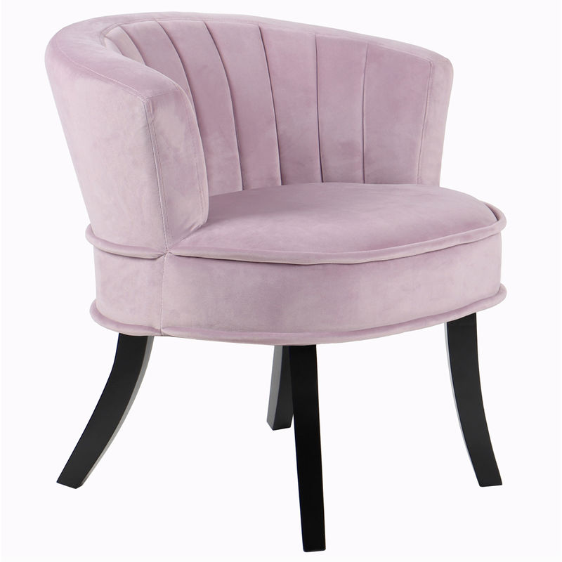 CLAM - Designer Curved Shell Back Accent Occasional Chair - Amethyst