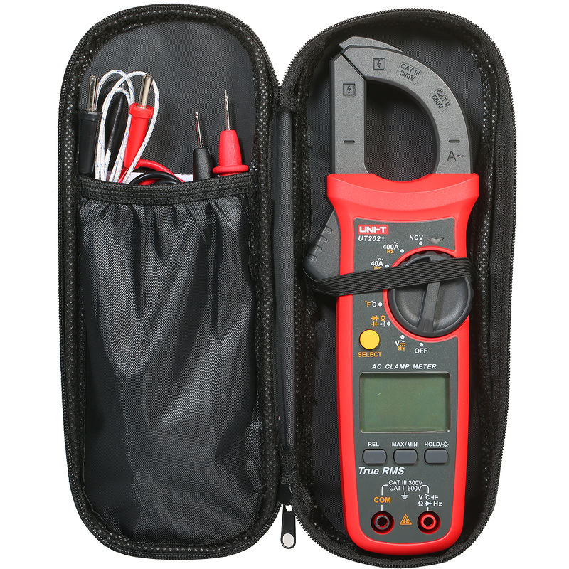 

Clamp Meter digital, multimetro de verdadero valor eficaz de la abrazadera del amperimetro voltimetro, 4000 cuentas