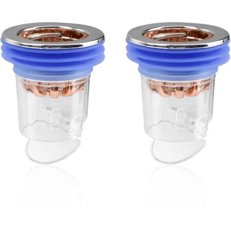 Clapet anti-odeur pour siphon de sol Plastique ABS Compatible 3,2 à 4,4 cm Filtre anti-colmatage pour cheveux