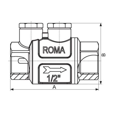 Clapet laiton anti-retour ROMA, PN 25