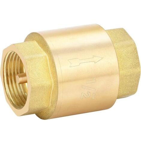 Clapet anti-retour 1/2 pouce,Clapet Anti-Retour Vertical en Laiton,Pour pompes, puits, machines à laver, jardins, etc