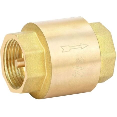 Clapet Anti Retour 3/4 Pouce en Laiton Vanne Anti Retour Verticale pour Pompes, Puits et Machines à Laver