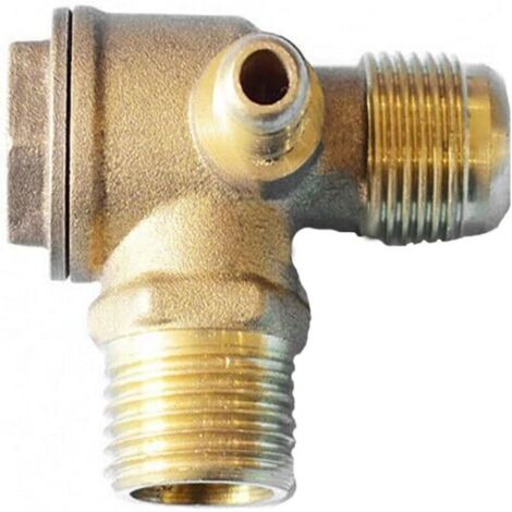 Clapet anti-retour 3 voies pour compresseur d'air direct (mâle, 3/8 x 14 mm x 0,3 mm)