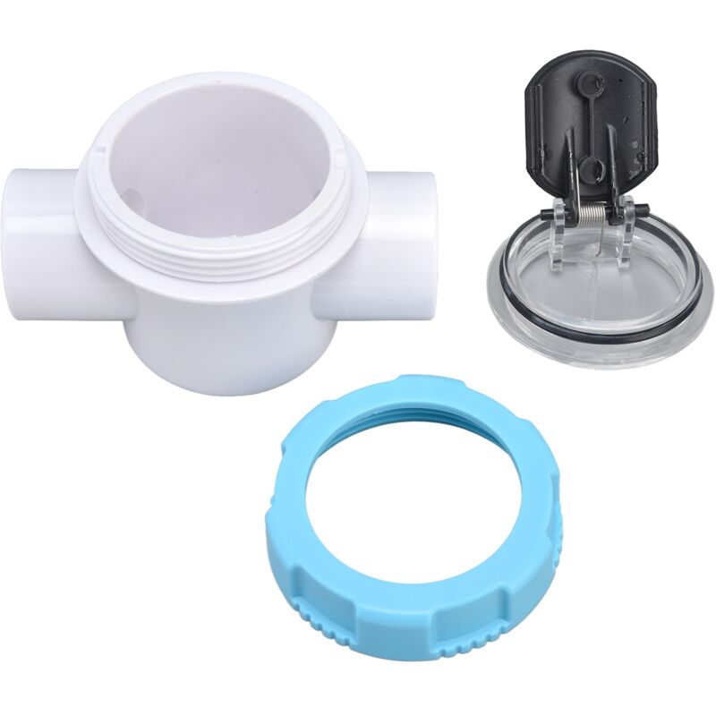Jeffergarden Clapet anti-retour 50mm 2 voies G1 1/2, tuyau d'eau anti-reflux avec tuyau miroir Transparent pour filtre de piscine