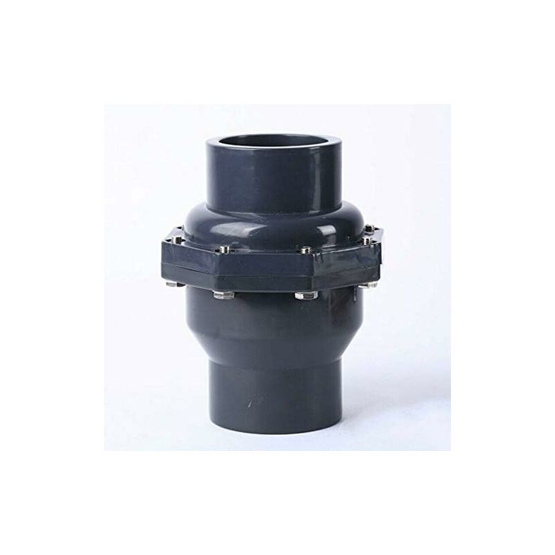 Clapet anti-retour 脿 bascule en pvc avec double raccord pour tuyau de pression m茅trique (DN20 桅25 mm)