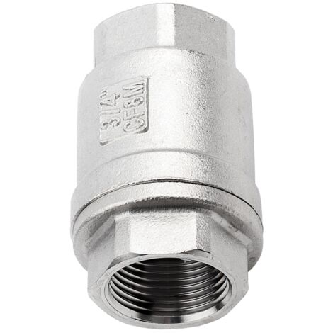 Clapet anti-retour à ressort inox 3/4" filetage femelle, vertical, WOG 1000