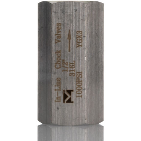 Clapet anti-retour en Acier inoxydable RS PRO, 1/2pouce, 63 bar ( Prix pour 1 )