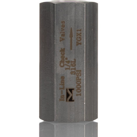 Clapet anti-retour en Acier inoxydable RS PRO, 1/4pouce, 63 bar ( Prix pour 1 )