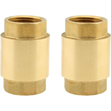 Clapet anti retour en laiton 1/2", 2 pièces, clapet anti retour à ressort unidirectionnel, filetage femelle en ligne, anti ret
