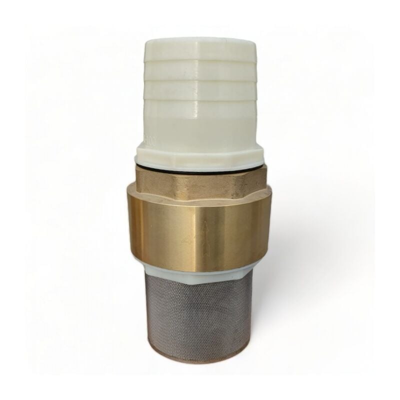Clapet anti retour en laiton avec crépine et manchette, pour pompe - 4 pouces (100 mm)