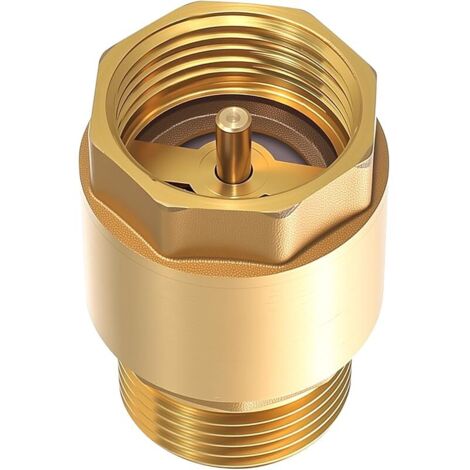 Clapet Anti-retour en Laiton, Clapet Anti Retour Universel 1 Pouce Filetage Mâle, pour canalisations d'eau, machines à laver, pompes et récupérateurs d'eau de jardin