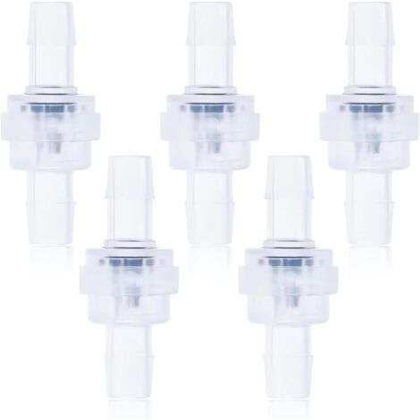 Clapet Anti-Retour en Plastique 5 pièces Clapet Anti-Retour unidirectionnel 6mm Translucide - Traitement de l'eau