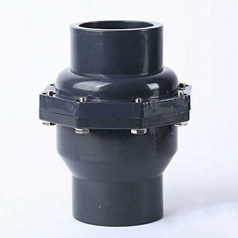 Clapet anti-retour en PVC DN25 Φ32 mm – Double raccord pour tuyau de pression – Conçu pour installation horizontale/verticale