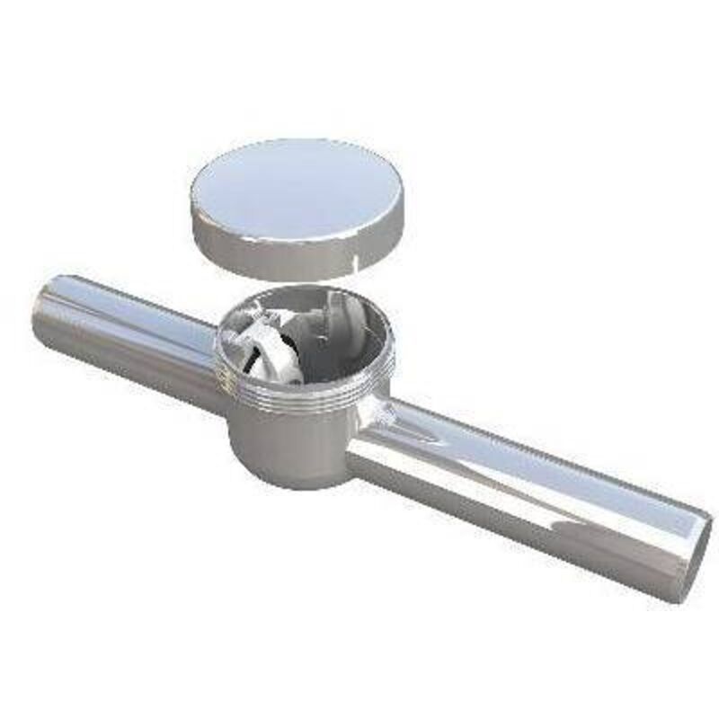 Clapet anti-retour horizontal chromé