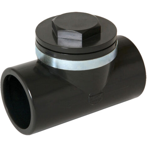 Clapet anti-retour NICOLL PVC 90° D32 Noir