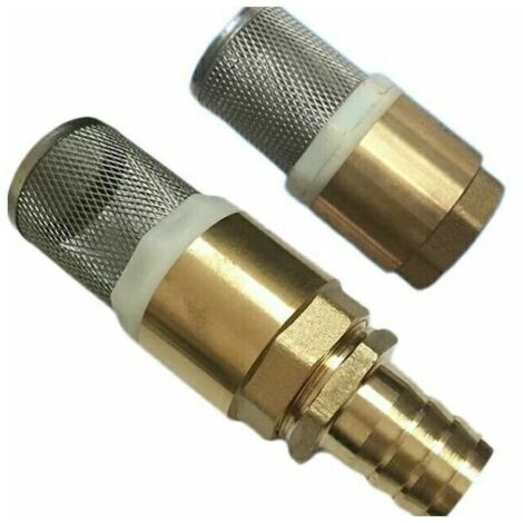 Clapet anti-retour pagode en laiton de 1 pouce (25 mm) - Clapet de pied anti-retour avec crépine d'aspiration en acier inoxydable