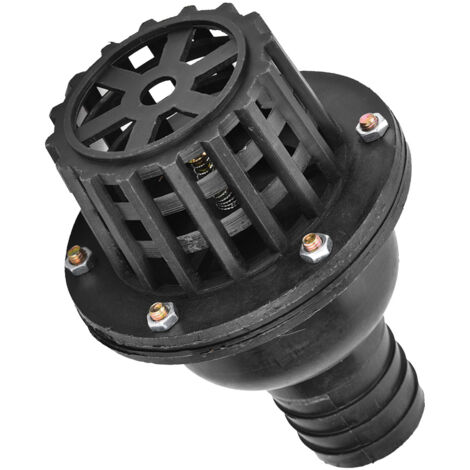 Clapet anti-retour plat PVC noir  Diamètre 2 pouces  Pour pompe à eau  Empêche reflux et vidange  Pour arrosage, piscine et aquarium