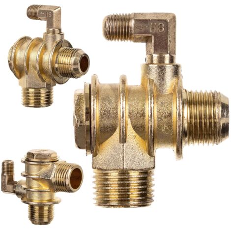 CLAPET ANTI-RETOUR POUR COMPRESSEUR 1/2" 3/4" AVEC PURGE MÉTALLIQUE