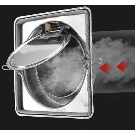 Clapet anti-retour pour conduit rond 100-180 mm, ventilateur unidirectionnel, grille de ventilation de cuisine