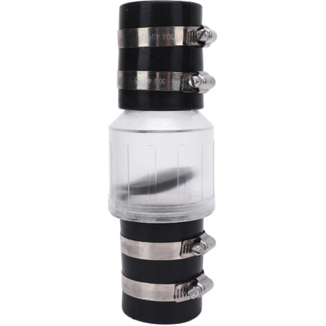 Clapet Anti-Retour pour Pompe de Relevage en ABS Transparent avec Clapet à Ressort - Connexion 304 et Joints Inclus - 1-1/2 Pouce