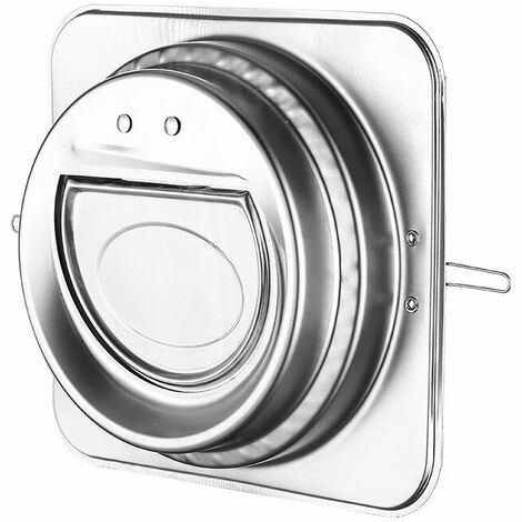 Clapet Anti Retour Raccord de Ventilation Silencieux en Acier Acier inoxydable Avec Clapet Anti-Retour Hotte Automatique et Raccord de Tuyau Pour Conduit et Conduit de Ventilation(demi ouverture 100mm