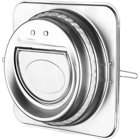 Clapet Anti Retour Raccord de Ventilation Silencieux en Acier Acier inoxydable Avec Clapet Anti-Retour Hotte Automatique et Raccord de Tuyau Pour Conduit et Conduit de Ventilation(demi ouverture 100mm