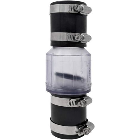 Clapet anti-retour silencieux BADA, adapté aux pompes à eaux usées, anti-retour et réduction du bruit de 2 pouces, compatible avec la tuyauterie Schedule 40 de 1 1/2 pouce.