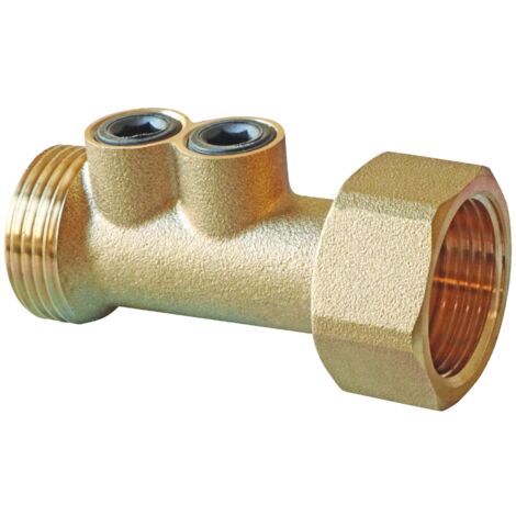 Clapet antipollution à double purge NF - Ecrou tournant - Mâle 20/27 - L = 58 mm