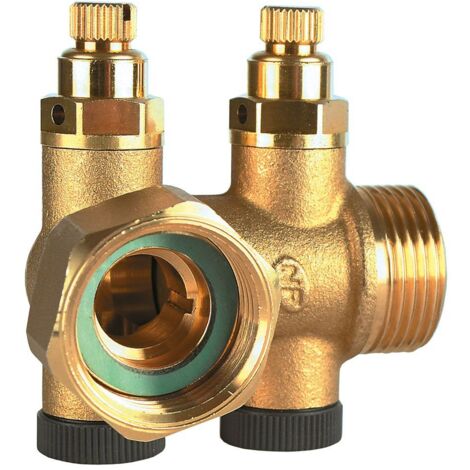 Clapet antipollution équerre NF ACS femelle mâle 3/4" (20/27) avec purges imperdables 1/4" (8/13) - Longueur 61 mm - Sferaco