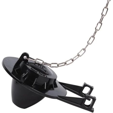 Clapet de réservoir de toilette universel 2 pouces, joint en caoutchouc durable et durable, compatible avec les normes américaines de conservation de l'eau, facile à installer, noir