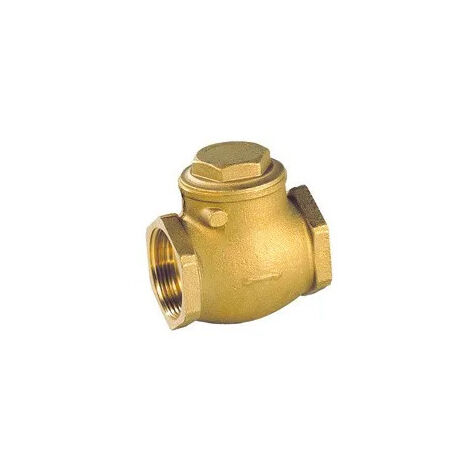 Clapet à battant simple laiton/garniture caoutchouc - FF 33x42