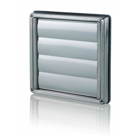 Clapet extérieur DN125 inox brossé lamelles 167x167 mm