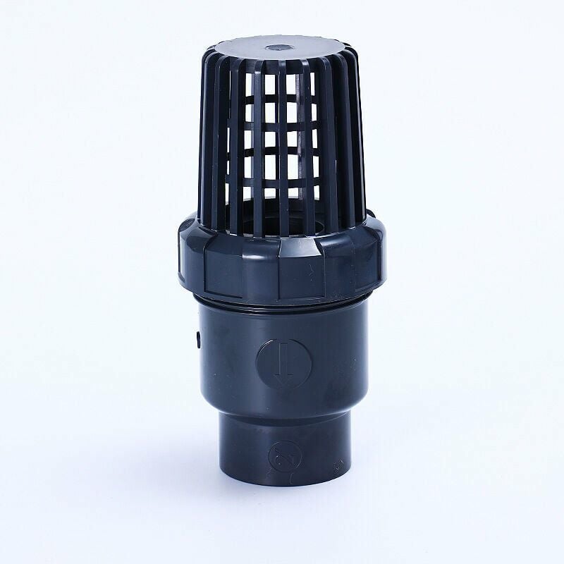 Clapet pied clapet anti retour a boule aspiration clapet crepine anti retour antiretour pvc piscine pompe ,noir,Diamètre Intérieur 25mm