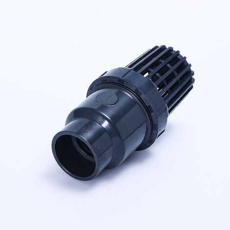 Clapet pied clapet anti retour a boule aspiration clapet crepine anti retour antiretour pvc piscine pompe ，noir，Diamètre Intérieur 25mm