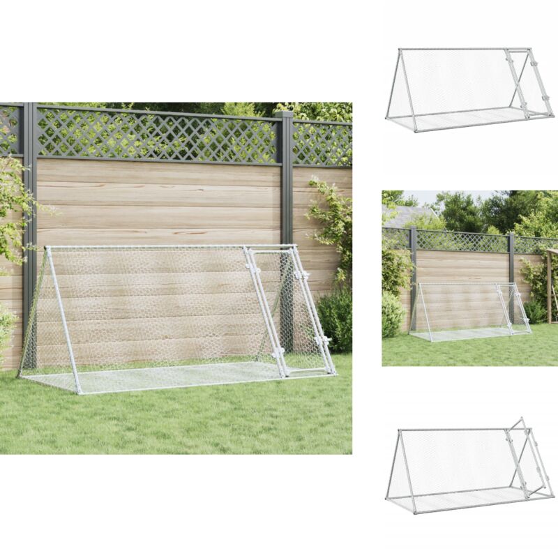 Vidaxl - Clapier argenté 200x105x91 cm acier galvanisé - Clapier Pour Lapin - Abri Pour Petit Animal - Enclos Extérieur - Maison Pour Lapin - Cage