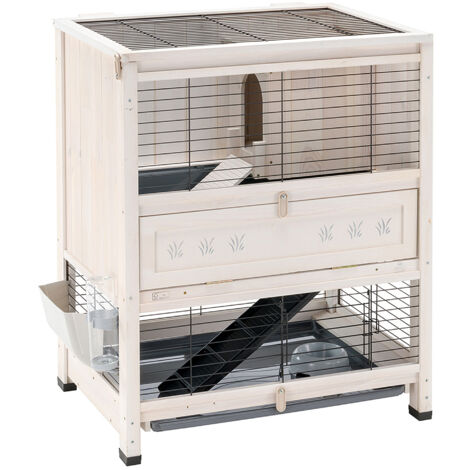 Ferplast COTTAGE MINI Clapier en bois d'intérieur. Variante COTTAGE MINI - Mesures: 78,5 x 59,5 x h 94 cm -