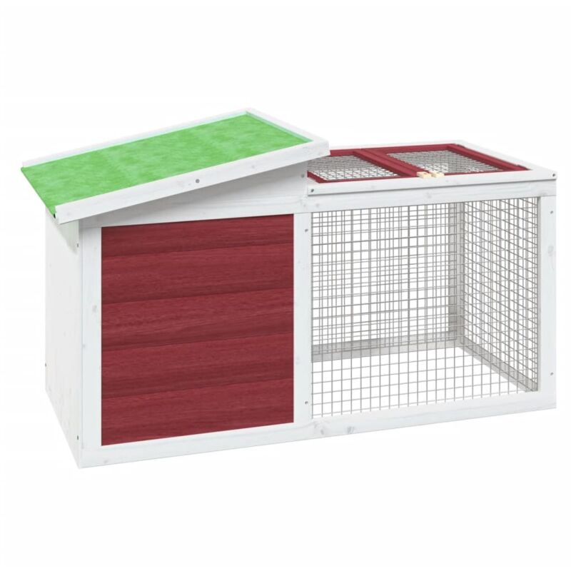 Clapier moka 100,5x54x55 cm bois de pin massif Vidaxl