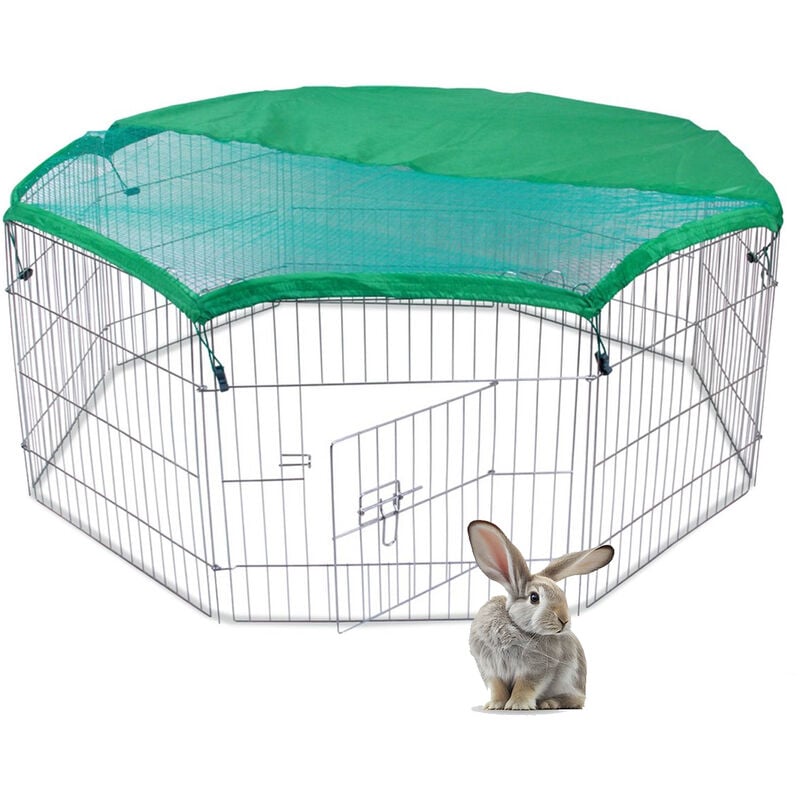 Maxxpet - Enclos pour lapins avec couverture - 8 pièces - 60x60 cm - Clapier pour lapins - Cage pour lapins - Cage pour rongeurs