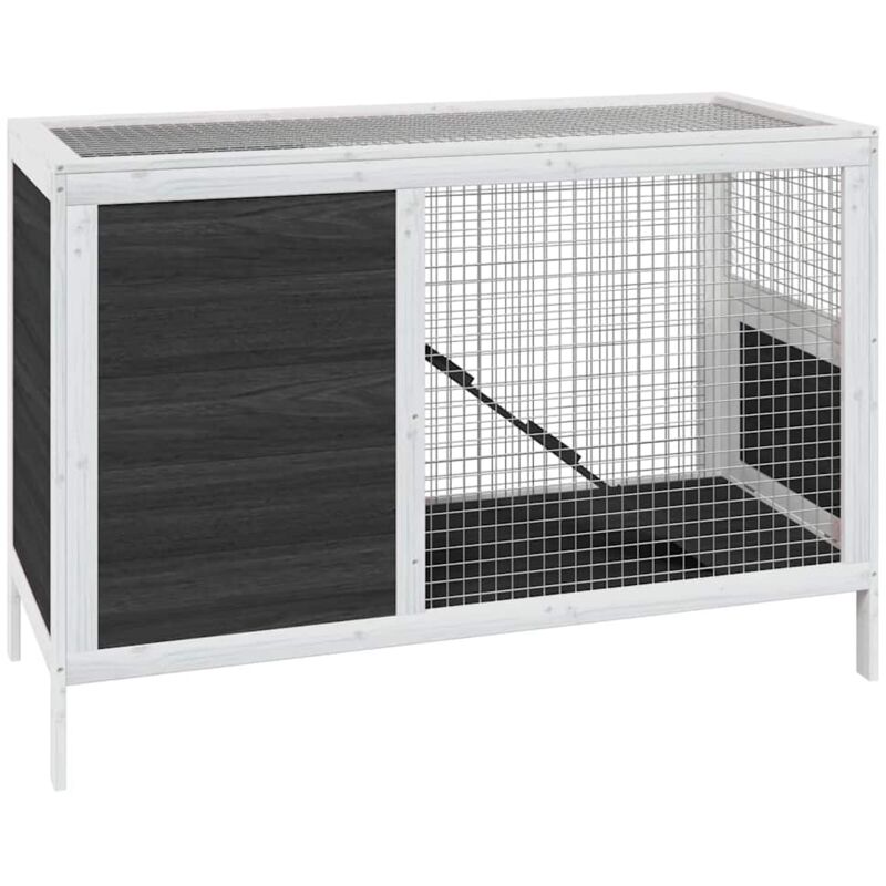 Vidaxl - Clapier gris 103x44x69,5 cm bois de pin massif