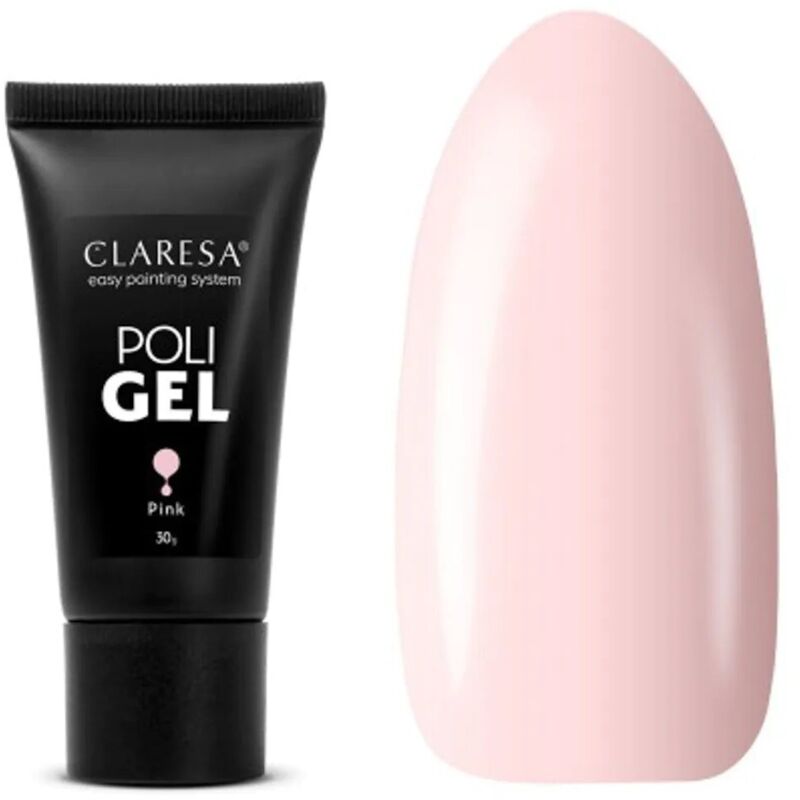 CLARESA Poli Gel Gel de Construction pour Ongles - Rose 30g