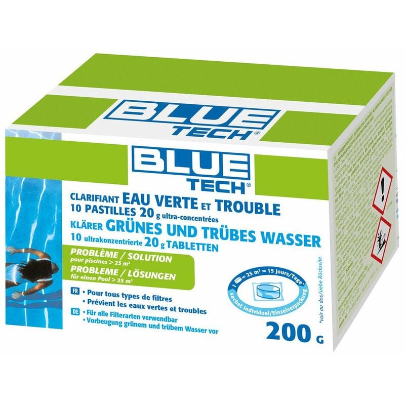 Blue Tech - Bluetech Clarifiant Eau Trouble et verte pastilles de 20g tp2